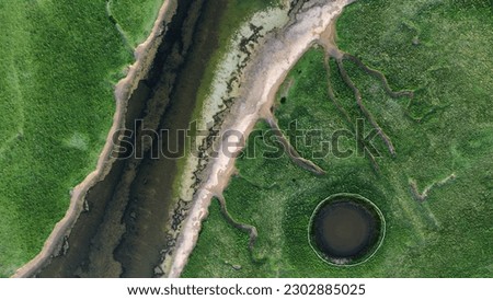 Drone fligth over beutiful Cuckmere River, UK