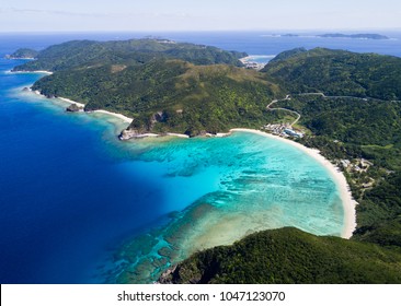 Drone Footage Of Ocean View In Okinawa, Japan