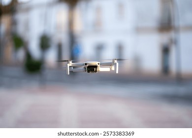 Drone Hovering in an Urban Setting