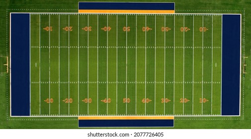 A Drone Image Of A High School Football Field