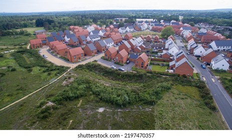 Drone Of New Build Housing Estate