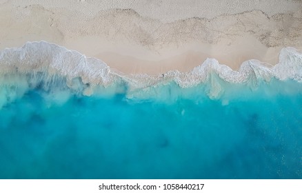 Drone panorama Grace Bay, Providenciales, Turks and Caicos