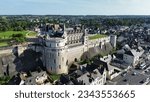 drone photo Amboise castle France europe