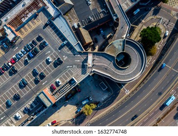 Drone photo of car park