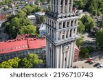 Drone photo of Cathedral of St. Nicholas in Bielsko-Biala, Silesian Province of Poland