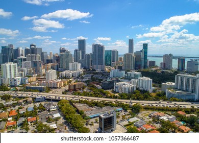 Drone photo Downtown Miami Brickell Florida USA