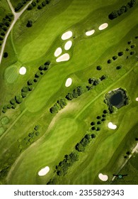 Drone Photo of Golfcourse from Above 