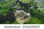 drone photo Horion castle belgium europe