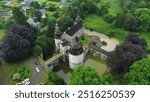 drone photo Horion castle belgium europe