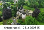 drone photo Horion castle belgium europe