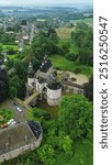 drone photo Horion castle belgium europe