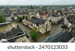 drone photo Notre-Dame-la-Grande church Poitiers france Europe