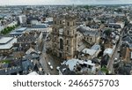 drone photo Rennes cathedral france europe