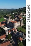 drone photo Saint Vidal fortress France europe