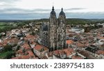 drone photo Saint-Nicolas-de-Port basilica France Europe