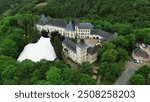 drone photo Wiltz castle Luxembourg europe