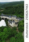 drone photo Wiltz castle Luxembourg europe