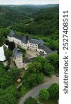 drone photo Wiltz castle Luxembourg castle europe