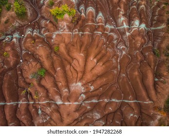 Drone Photography Of  Badlands (Aerial View)