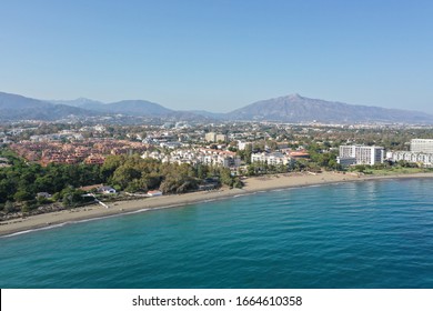 Drone Photography Of Golden Mile In Marbella, Spain 