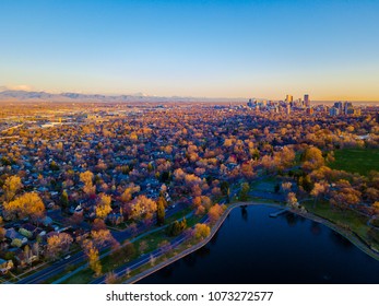 Drone Photography Sunrise in Denver, Colorado