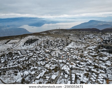 Drone photos of Palios Agios Athanasios village in Kaimaktsalan Voras
