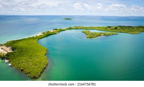 Drone Picture Of Rosario Islands Cartagena Colombia