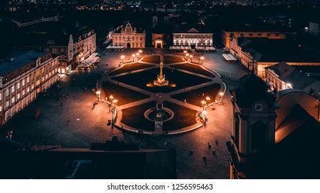 Drone Picture Of Union Square (Piata Unirii), Timisoara, Romania