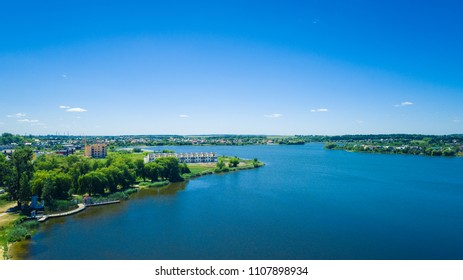 drone at the river