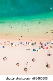 Drone Shot. Aerial Photography. East Coast White Sand Beach Aerial Photography. 