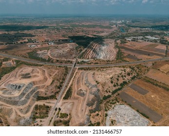 Drone Shot Aerial View Top Angle Bright Sunny Day Beautiful Photo National Highway Road Bridge Straight Pathway Wallpaper Background Green Trees Bushes 