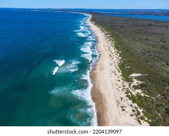 Drone Shot Of Birdie Beach Australia 