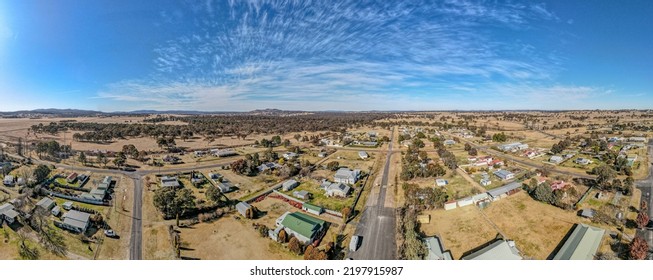 A Drone Shot Of Deepwater, NSW, Australia, Overlooking The Town