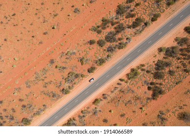 Drone Shot Of The Desert Of Australia