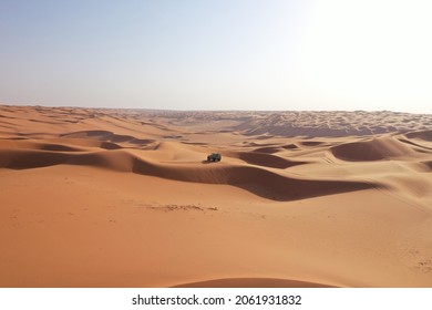 Drone Shot For The Desert And Dunes Of Saudi Arabia, Al Zulfi