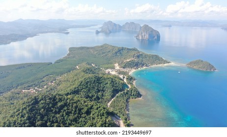 Drone Shot Of El Nido Palawan