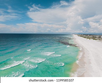 Drone Shot Of Emerald Coast Florida 