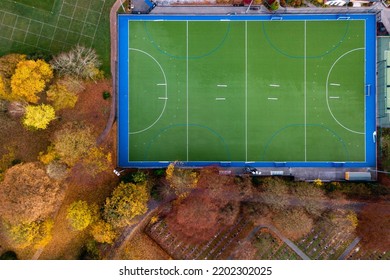 Drone Shot Of A Field Hockey Pitch