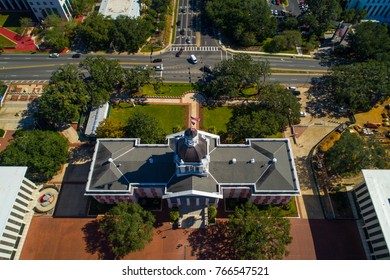 Drone shot of Florida State Capitol Building
