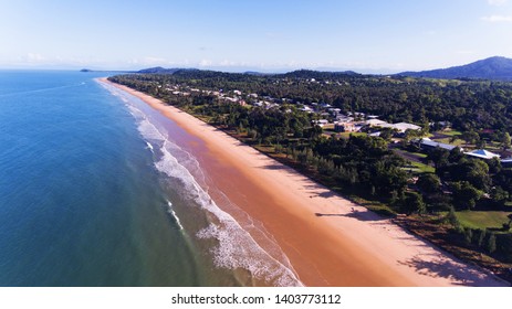 Drone Shot Of Mission Beach, Queensland