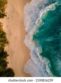 Drone Shot Over Breathtaking Beach