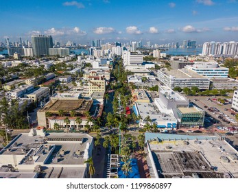 Drone Shot Over Lincoln Road Mall