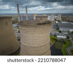 Drone shot of West Burton A Power Station in Nottinghamshire 