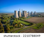 Drone shot of West Burton A Power Station in Nottinghamshire 