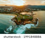 Drone shot of Wollongong harbour 