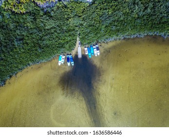 Drone shots of Sian Ka'an Nature Reserve near Tulum Mexico