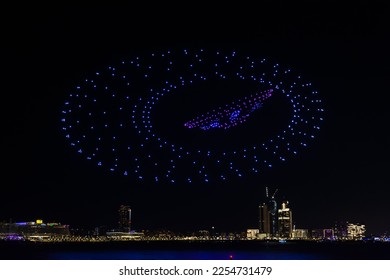 drone show with lights in dubai