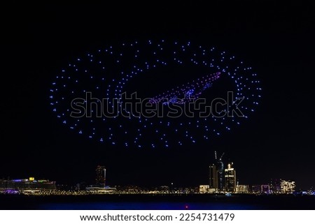 drone show with lights in dubai