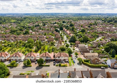 drone suburb arial houses street england uk view city town derby derbyshire
