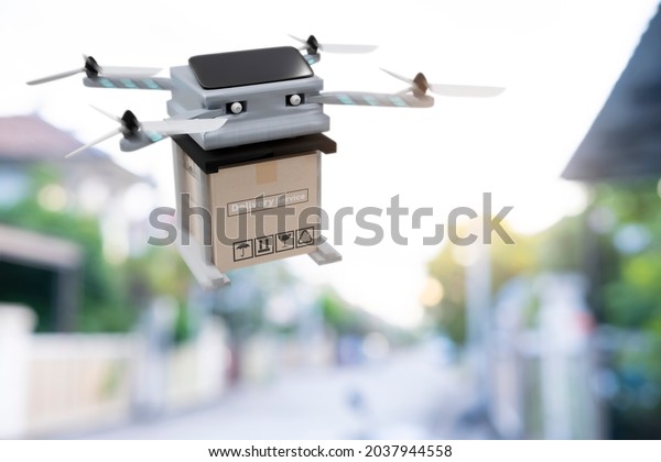 Drone technology engineering device for industry\
flying in industrial to logistic export import product home\
delivery service logistics shipping transport transportation or car\
auto parts showroom